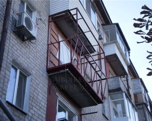 Вынос балкона по полу Киев: снизу доверху
